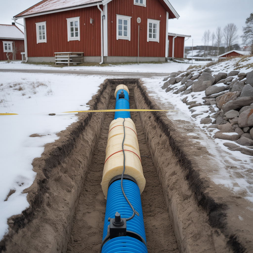 frostskydd av vattenledning i mark djup isolering och kostna