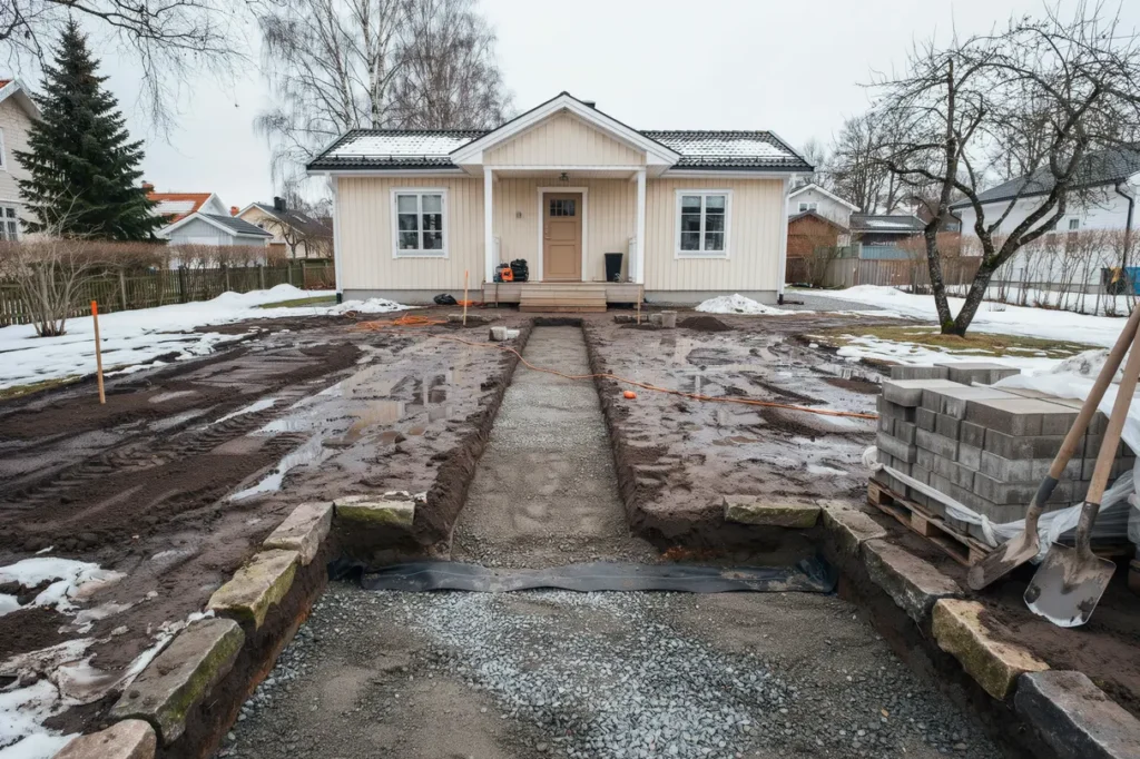 s undviker du tj llyft p tomten r tt markarbete f r g ngar plattor och uppfart
